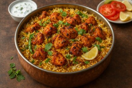 Restaurant Style Chicken Tikka Biryani Recipe with lemon Rice