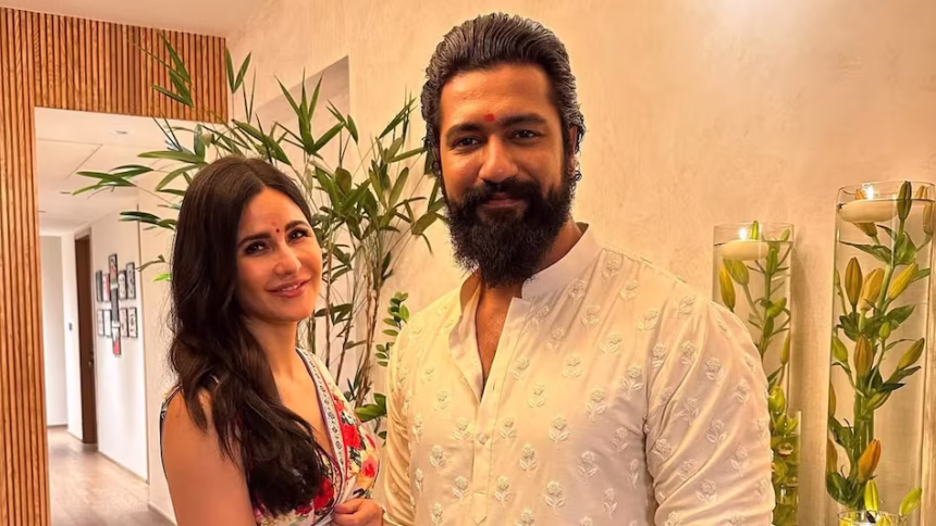 Vicky Kaushal and Katrina Kaif smiling together