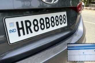 Fancy Vehicle Number HR88B8888 Sold for ₹1.17 Crore Haryana Vehicle Registration Sets New Record