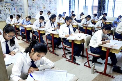 CISCE Board Exam 2026 students writing exam hall