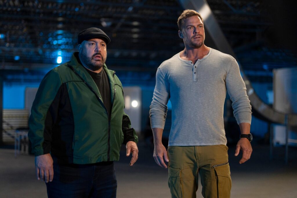 Playdate Movie Review 2025 Kevin James and Alan Ritchson in the 2025 action-comedy” | Image Source - IMDB