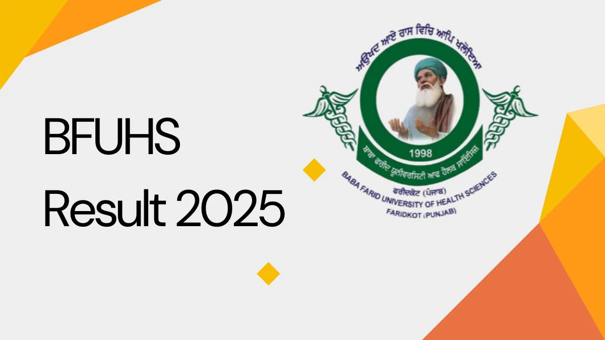 BFUHS Result 2025 Released at bfuhs.ac.in