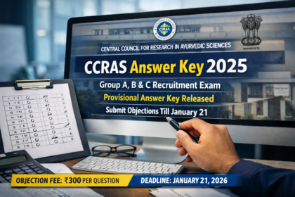 CCRAS answer key 2025 displayed on official website for Group A B C exams