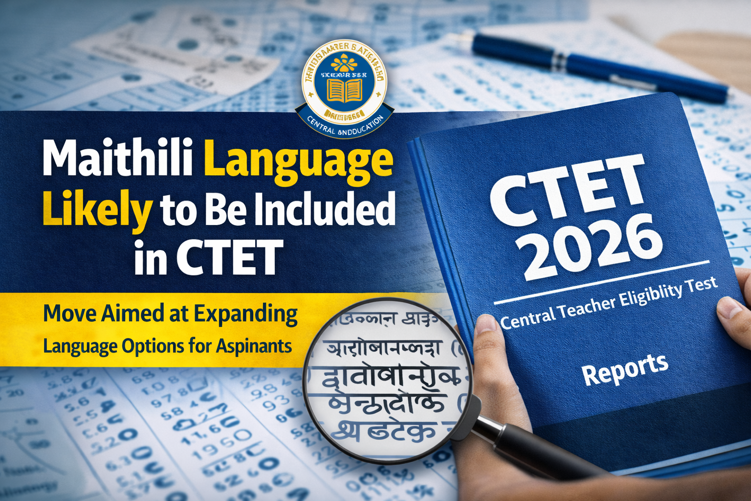 CTET May Include Maithili Language Option, Say Reports