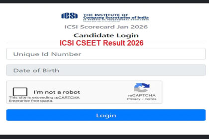 ICSI CSEET 2026 Result