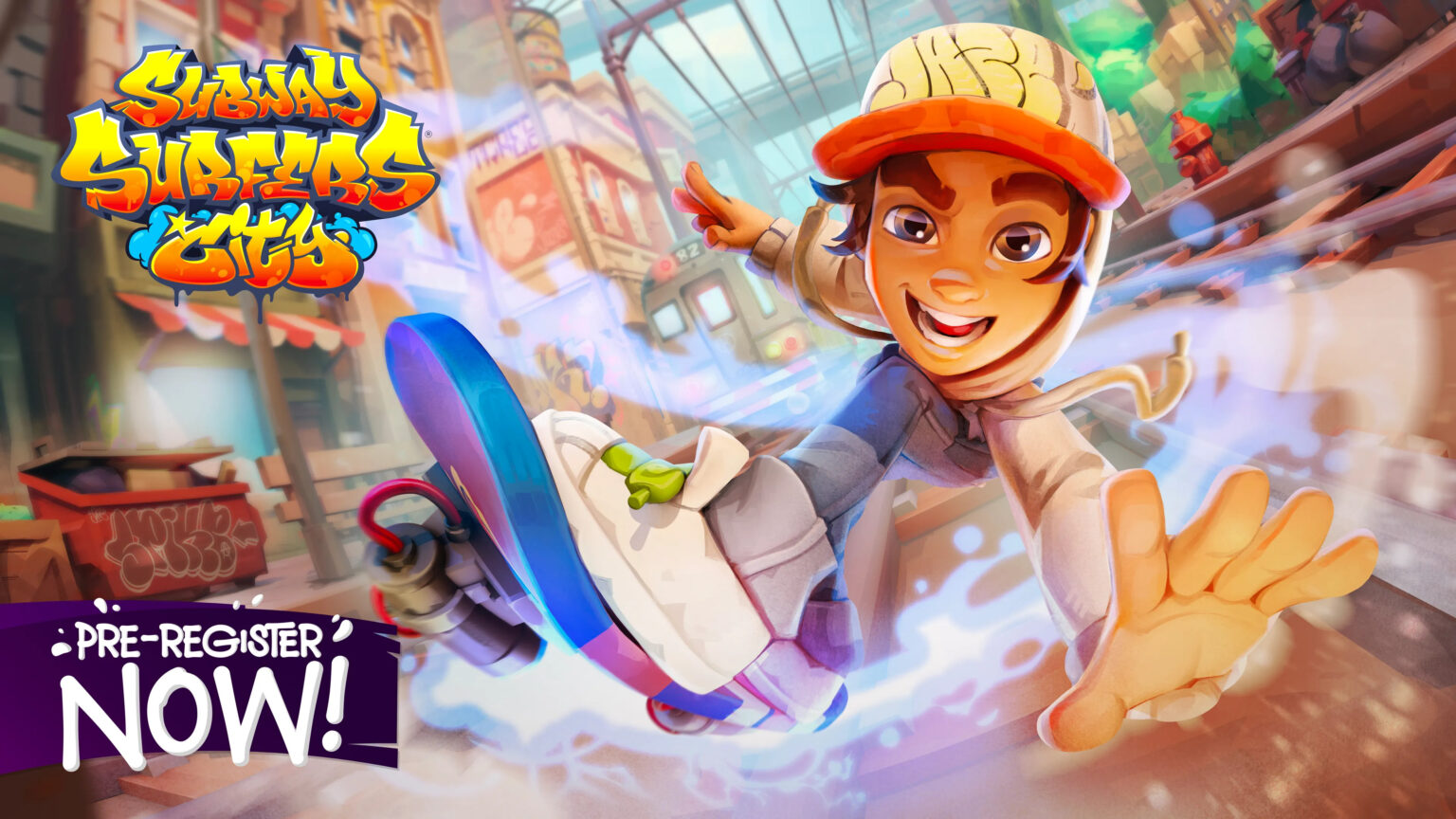 Subway Surfers City gameplay showing animated districts in the upcoming mobile sequel
