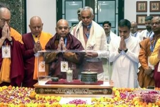 lord-buddha’s-holy-devanimoori-relics-reach-delhi-ahead-of-public-veneration-in-colombo