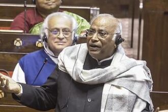 uproar-in-rajya-sabha-as-kharga-objected-to-stopping-rahul-gandhi-from-giving-a-speech