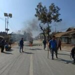 protesters-block-highway,-damage-vehicles-in-manipur’s-churachandpur