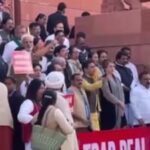 opposition-mps-protest-outside-parliament-over-india-us-deal,-chant-‘trap-deal’-|-watch