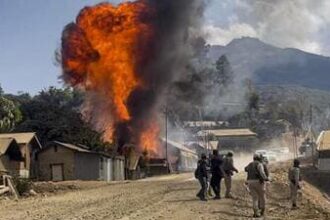 manipur:-curfew,-2-ukhrul-houses-burnt-amid-shelling;-excited-crowd-at-the-police-station