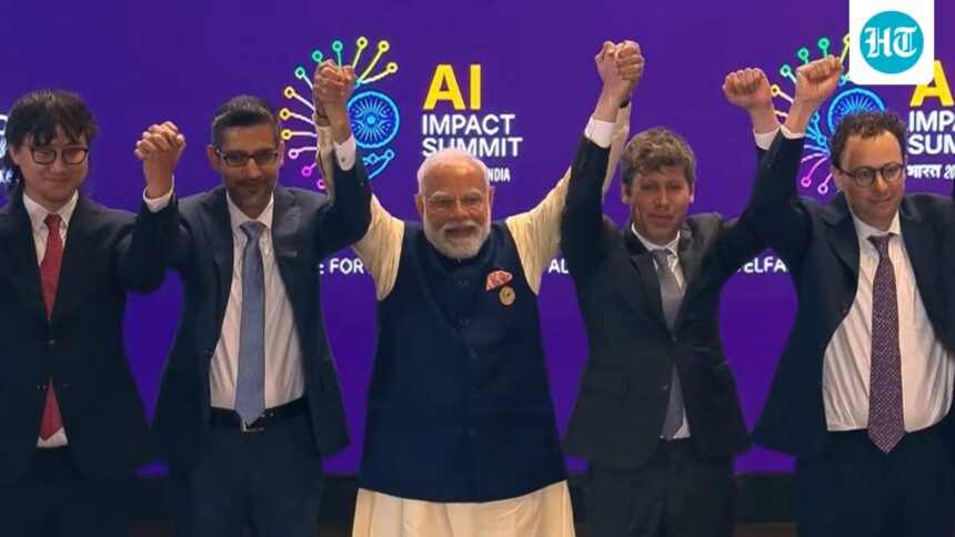 sam-altman-and-anthropic-ceo-dario-amodei-avoid-holding-hands-while-on-stage-with-prime-minister-modi.-an-embarrassing-moment-goes-viral