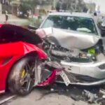 ferrari-driver-loses-control-in-jubilee-hills-area-in-hyderabad,-crashes-into-oncoming-cars;-3-wounded