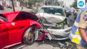 ferrari-driver-loses-control-in-jubilee-hills-area-in-hyderabad,-crashes-into-oncoming-cars;-3-wounded
