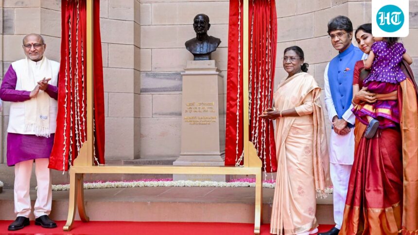 ‘getting-rid-of-colonial-mentality’:-president-murmu-unveils-statue-of-rajagopalachari-in-place-of-lutyens-at-rashtrapati-bhavan
