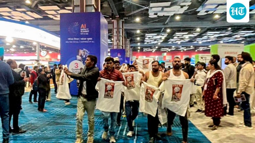 indian-youth-congress-president-arrested-for-shirtless-protest-at-ai-summit | GIBN indian-youth-congress-president-arrested-for-shirtless-protest-at-ai-summit