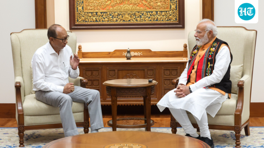 cm-yumnam-khemchand-briefs-modi-on-the-steps-taken-to-restore-peace-in-manipur | GIBN cm-yumnam-khemchand-briefs-modi-on-the-steps-taken-to-restore-peace-in-manipur