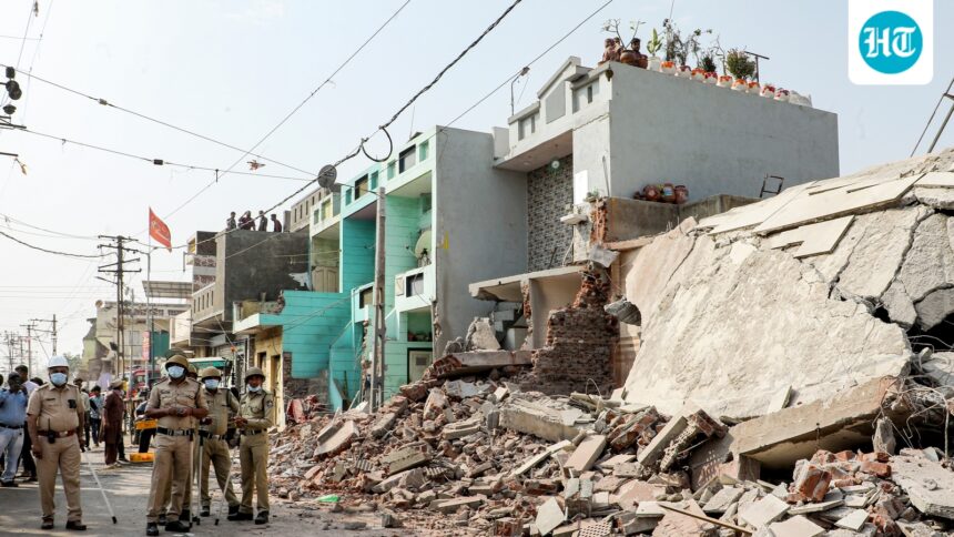 more-than-1,300-houses-were-destroyed-in-rajkot’s-largest-ever-demolition-drive-amid-heavy-police-deployment