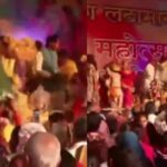 ‘phoolon-ki-holi’-begins-in-vrindavan-amidst-a-huge-crowd-of-people-and-tight-security-|-he-watches