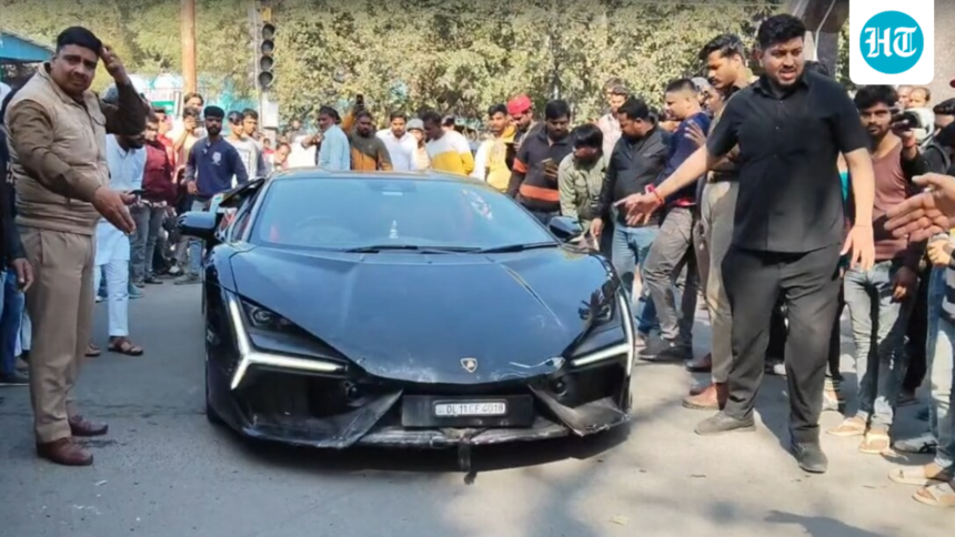 the-lamborghini-was-seized-after-the-kanpur-crash-after-paying-bonds-worth-rs-8.5-crore