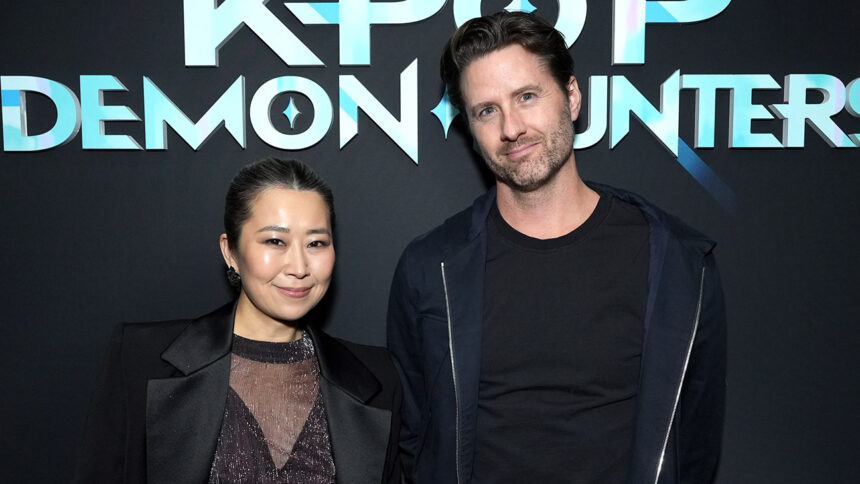 kpop-demon-hunters-directors-maggie-kang-and-chris-appelhans-bring-their-crew-to-the-oscars