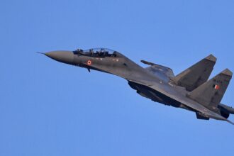 the-sukhoi-30-plane-that-went-missing-after-taking-off-from-the-jorhat-base-in-assam-state-crashed-60-kilometers-away,-and-the-fate-of-the-pilots-is-unknown.