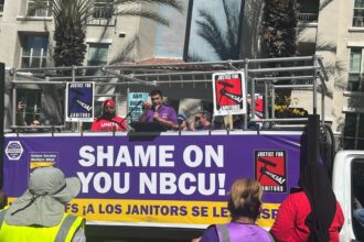 nbcuniversal-and-abm-industries-are-rehiring-more-than-100-unionized-janitors,-avoiding-major-protests.