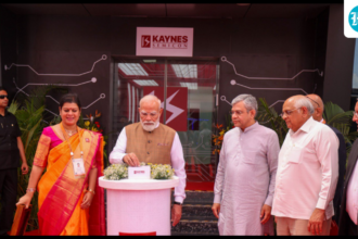 modi-inaugurates-a-semiconductor-manufacturing-facility-in-sanand,-gujarat