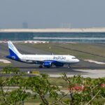 a-catering-truck-collided-with-a-parked-indigo-plane-at-kolkata-airport,-and-the-plane-sustained-minor-damage.