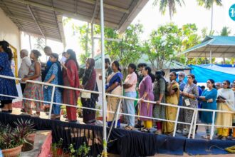 the-state-of-kerala-is-witnessing-a-high-turnout-with-the-end-of-voting-for-140-seats,-at-a-rate-of-75%-as-of-5-pm.