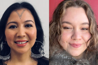 stacey-aglock-macdonald-and-alethea-arnaquq-baril-receive-the-hollywood-reporter’s-women-in-entertainment-of-canada-award.