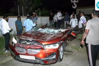 a-prominent-andhra-hc-advocate-died-after-a-concrete-mixer-flattened-a-luxury-car