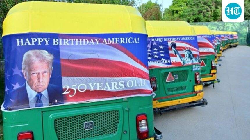 the-american-envoy-begins-independence-day-celebrations-with-cars-bearing-trump’s-picture-in-delhi