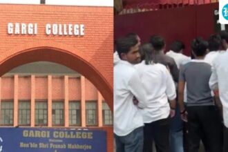 dusu-president-aryan-mann,-abvp-workers-forcefully-storm-du’s-gargi-college;-aap-questions-“sanskar”