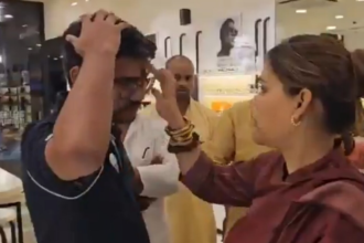 bjp-leader-applies-tilak-to-lenskart-employees-amid-row-over-religious-symbols