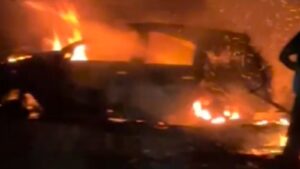 9-bolero-passengers-burned-alive-when-truck-collision-sparks-fire-in-mirzapur-in-up;-2-others-die-in-a-collision