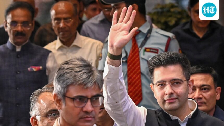 raghav-chadha-and-6-other-rajya-sabha-mps-leave-aap-to-join-bjp,-sahara-kejriwal