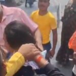 bjp-mla-suffers-burn-injury-while-setting-fire-to-effigy-of-akhilesh-yadav,-sp-leader-shares-video