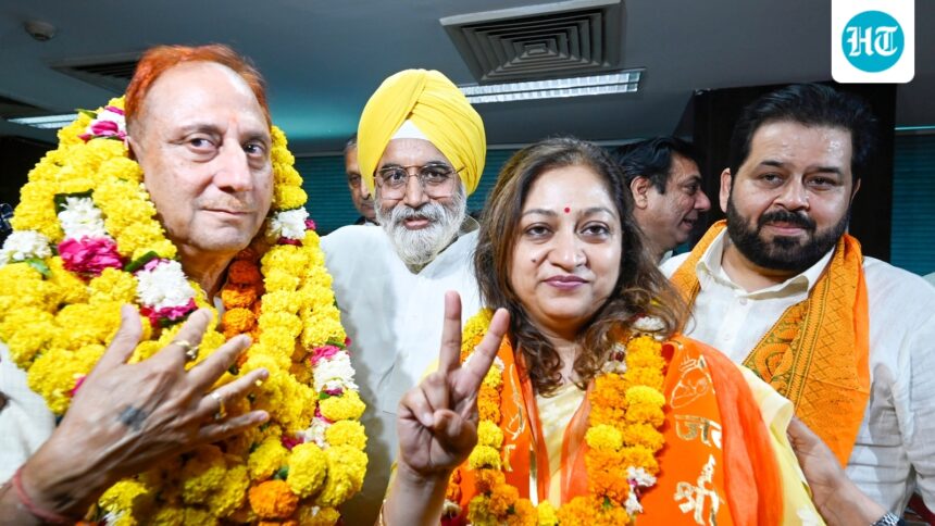 the-bjp-elected-pravesh-wahi-as-mayor-of-delhi,-and-monica-pant-was-appointed-as-deputy-mayor