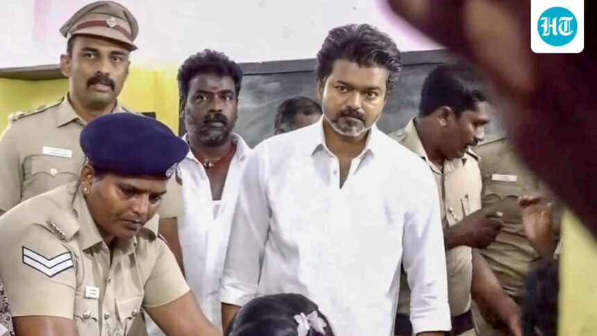led-by-vijay,-tvk-candidate-set-fire-to-election-office-of-tvk-candidate-near-trichy-in-tamil-nadu,-investigation-launched