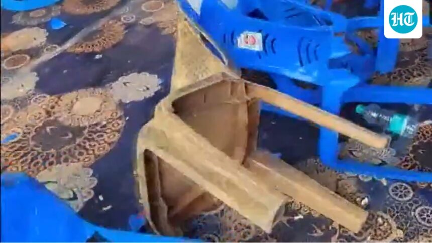 chaos-in-bengal:-chairs-and-vehicles-vandalized-near-counting-center-in-asansol
