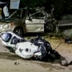 speeding-hayabusa-bike-collides-with-car-in-telangana,-killing-2-children-out-of-5-people