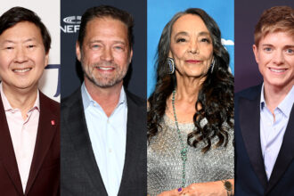ken-jeong,-jason-priestley,-tanto-cardinal,-and-mai-martin-prepare-to-celebrate-banff-festival