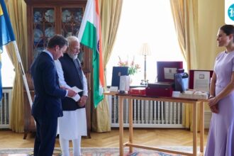 prime-minister-modi-is-holding-talks-with-his-swedish-counterpart-kristersson-on-key-sectors-of-trade,-technology-and-defence