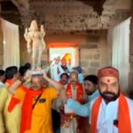 the-first-saraswati-idol-installed-in-the-bhojshala-sanctuary;-posters-outside-prohibit-entry-of-non-hindus