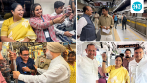 rekha-gupta-and-delhi-ministers-are-traveling-by-metro-and-buses-under-the-‘metro-monday’-initiative-to-promote-fuel-conservation
