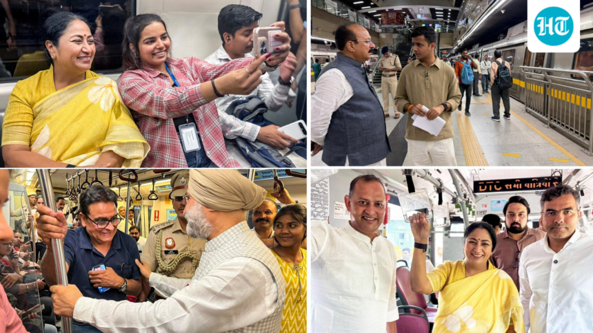 rekha-gupta-and-delhi-ministers-are-traveling-by-metro-and-buses-under-the-‘metro-monday’-initiative-to-promote-fuel-conservation