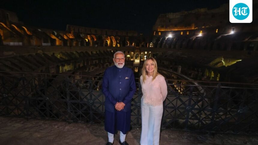 pm-modi’s-visit-to-italy-live:-pm-modi-meets-meloni-in-rome-and-visits-colosseum-ahead-of-key-bilateral-talks