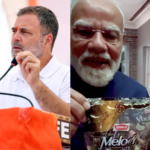pm-busy-‘distributing-sweets’-while-‘economic-storm-rages’:-rahul-gandhi-slams-modi-over-‘melody’-moment