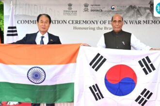 rajnath-singh,-south-korean-minister-inaugurates-the-indian-war-memorial-in-seoul